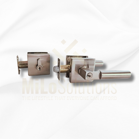 Cerradura Combo Level con Llave – Brushed Nickel | Alta Seguridad y Diseño Moderno