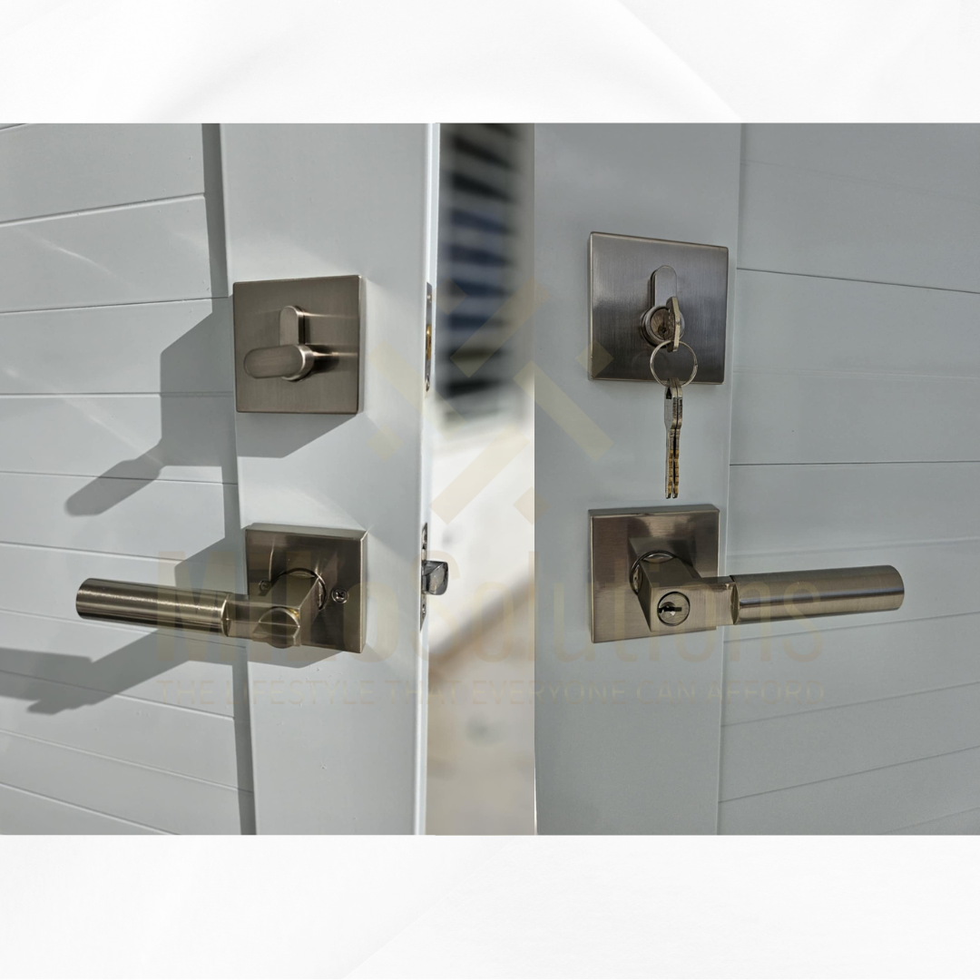 Cerradura Combo Level con Llave – Brushed Nickel | Alta Seguridad y Diseño Moderno