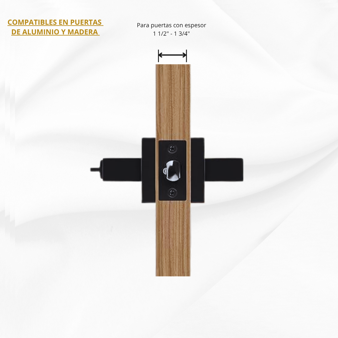 Cerradura Level con Llave – Negro Matte | Sencilla, Segura y Estilizada