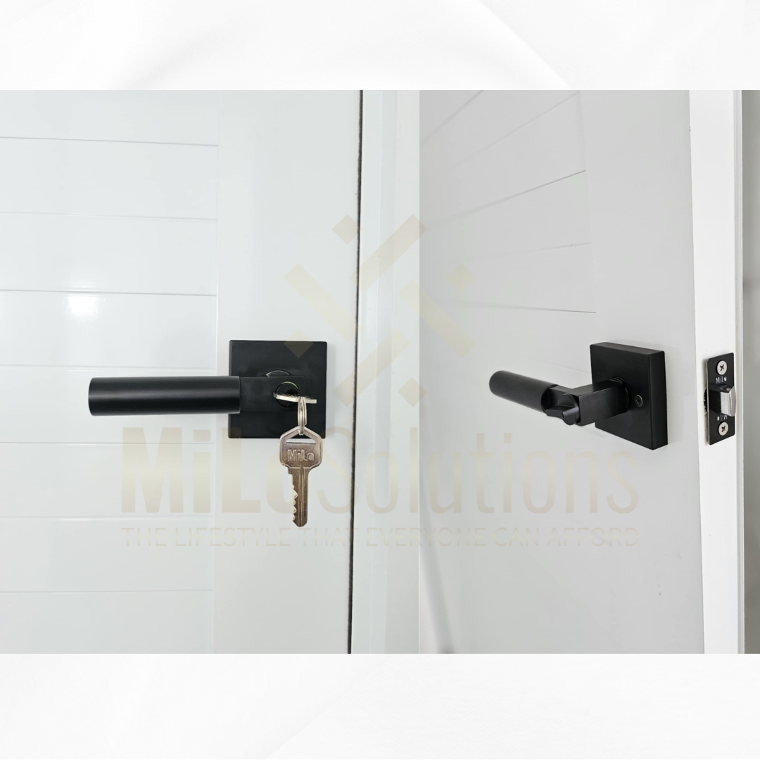 Cerradura Level con Llave – Negro Matte | Sencilla, Segura y Estilizada