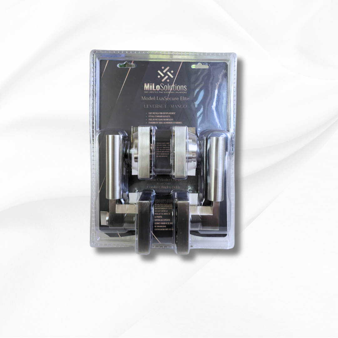 Cerradura Combo Level con Llave – Brushed Nickel | Alta Seguridad y Diseño Moderno